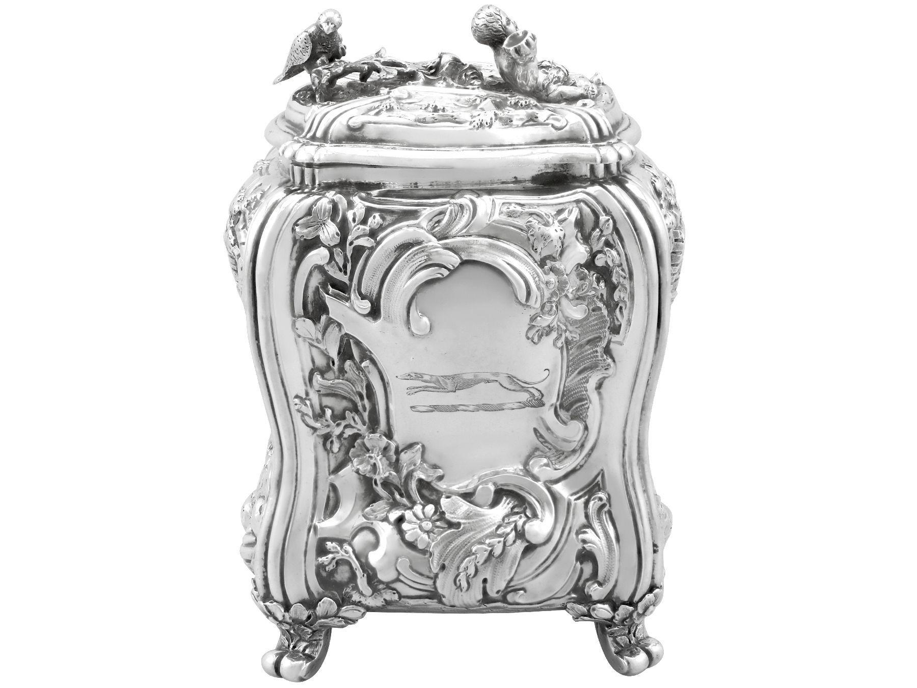 Georgian Sterling Silver Tea Caddies In Excellent Condition For Sale In Jesmond, Newcastle Upon Tyne
