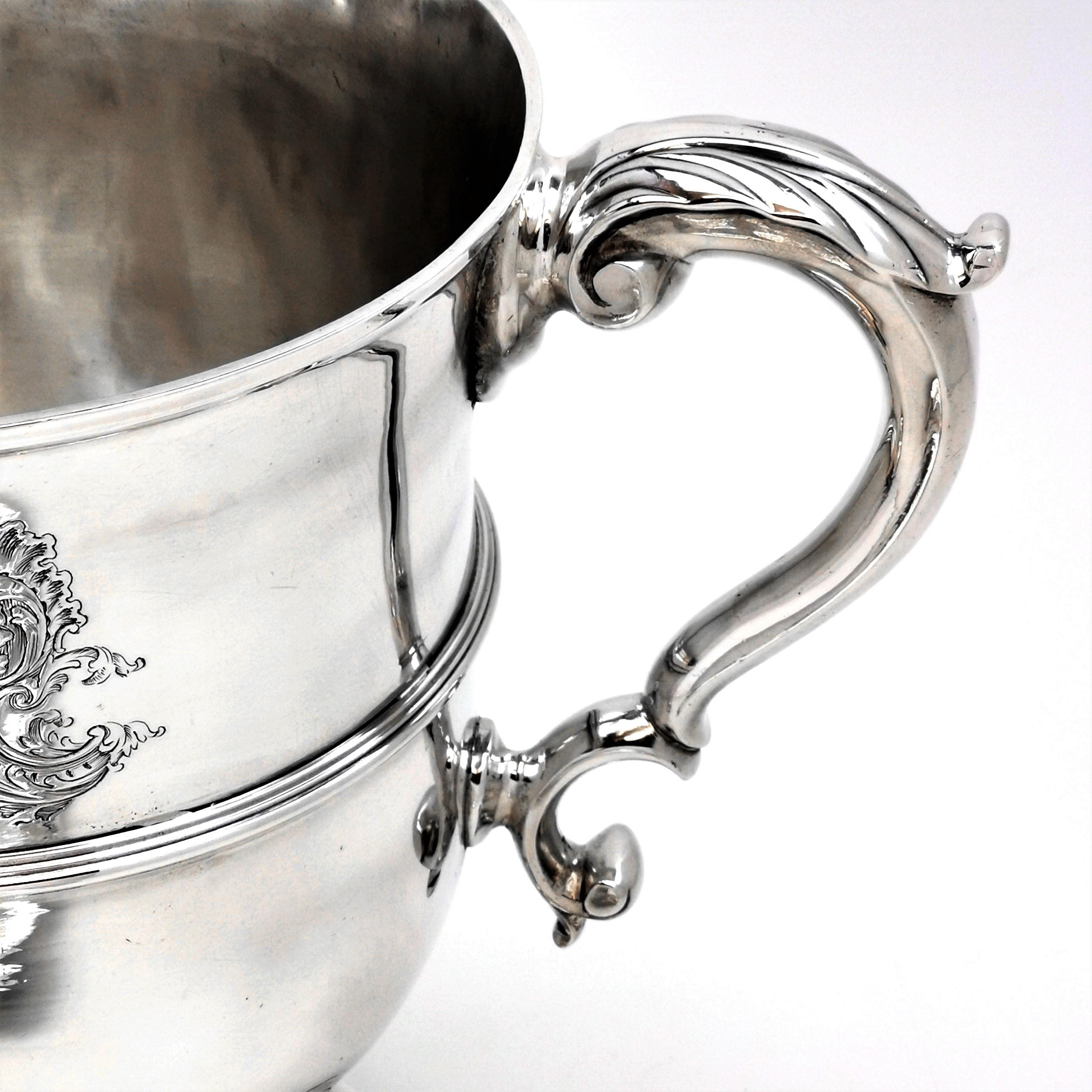 Antique George II Sterling Silver Two Handled Cup & Cover / Lidded Trophy, 1754 2