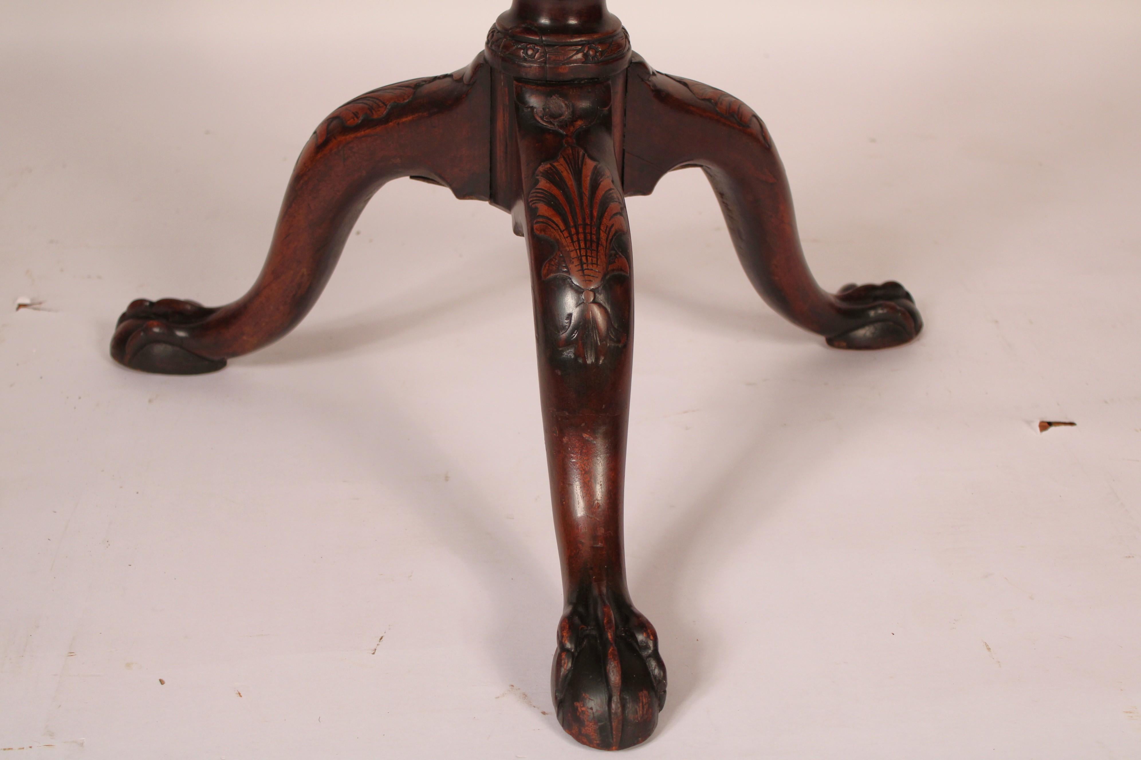 19th Century Antique George II Style Mahogany Pie Crust Table For Sale