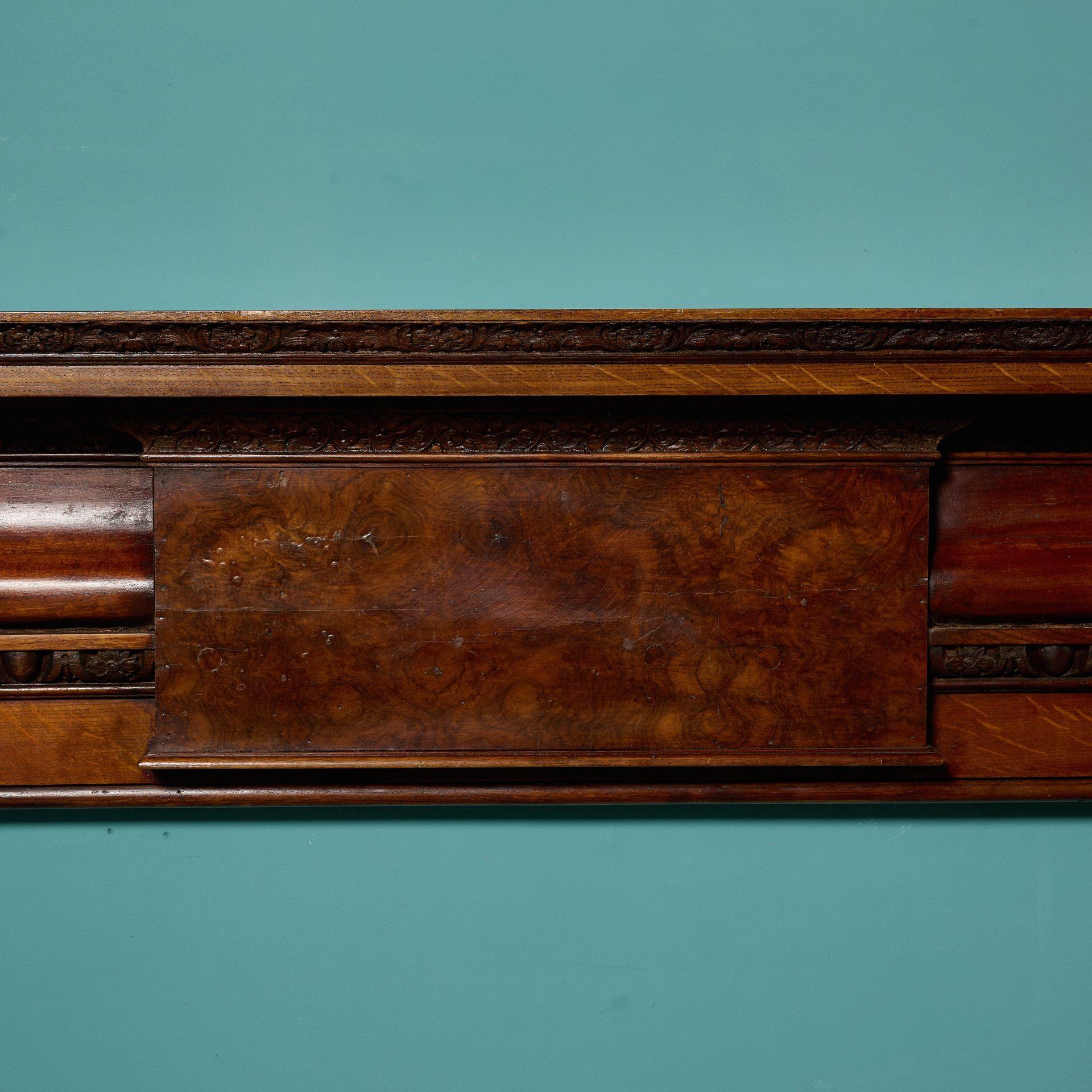 English Antique George II Style Oak Fireplace For Sale