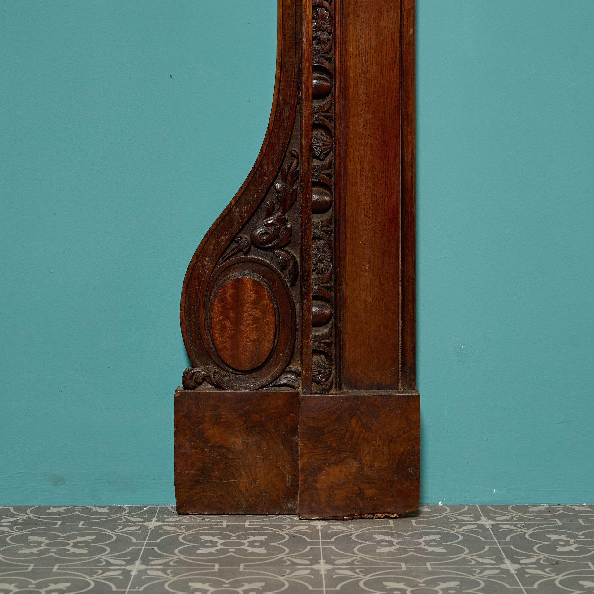 Veneer Antique George II Style Oak Fireplace For Sale