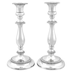 Antique George III 1811 Sterling Silver Candlesticks