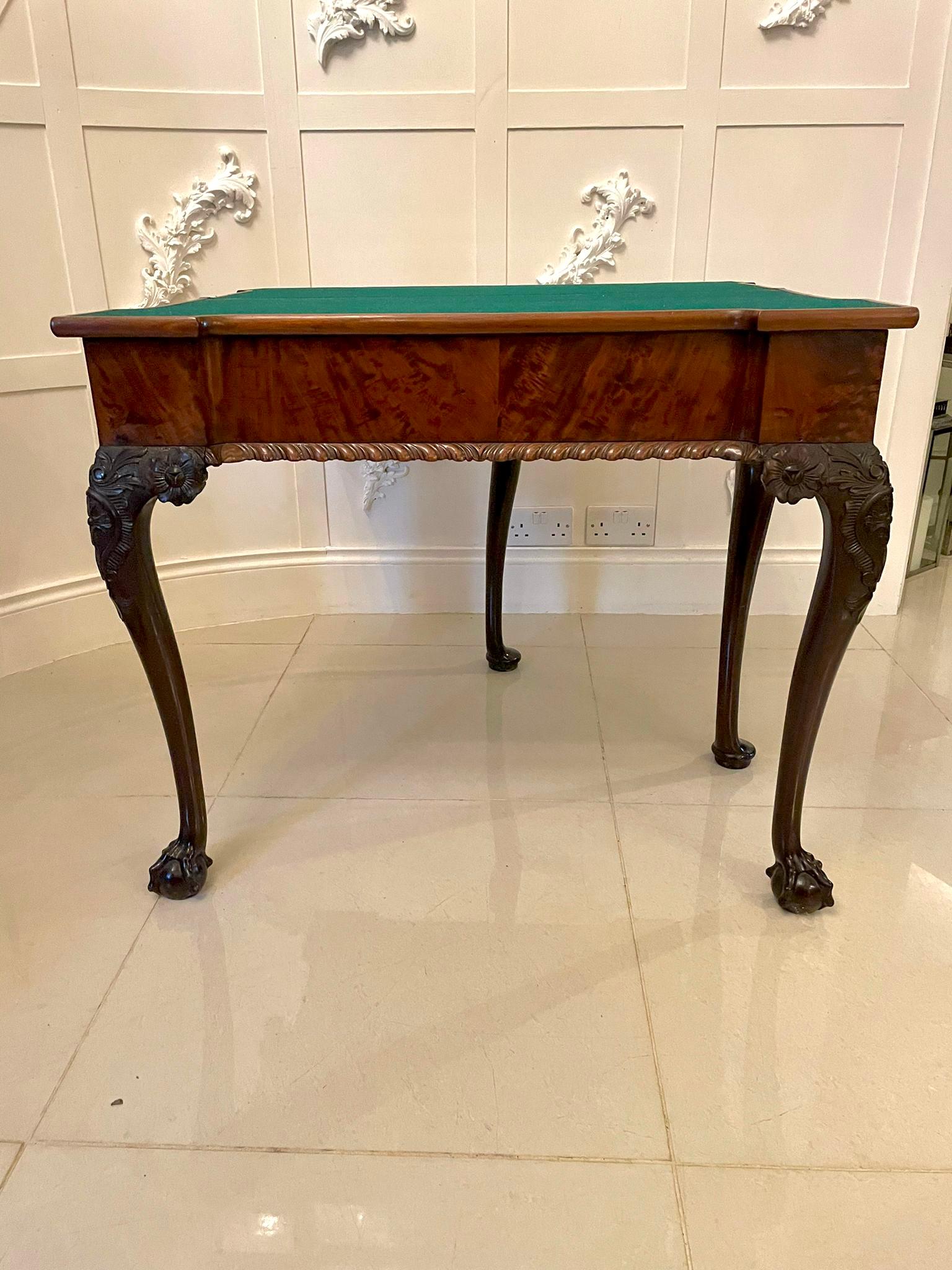 Antique George III 18th Century Chippendale Carved Mahogany Card /Side Table For Sale 13