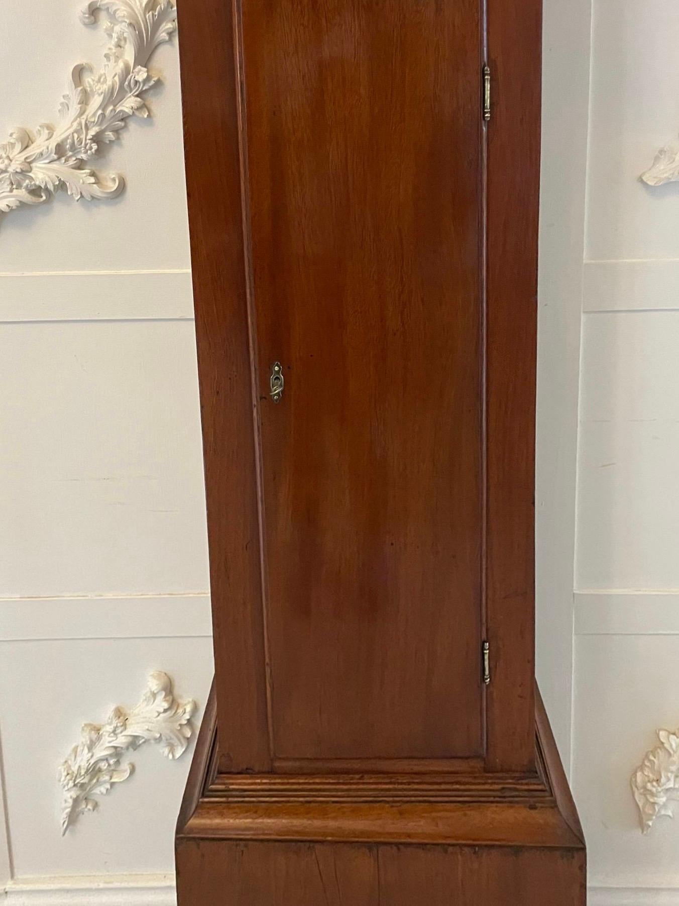 Antique George III 18th Century Quality Brass Faced 8 Day Longcase Clock In Good Condition For Sale In Suffolk, GB