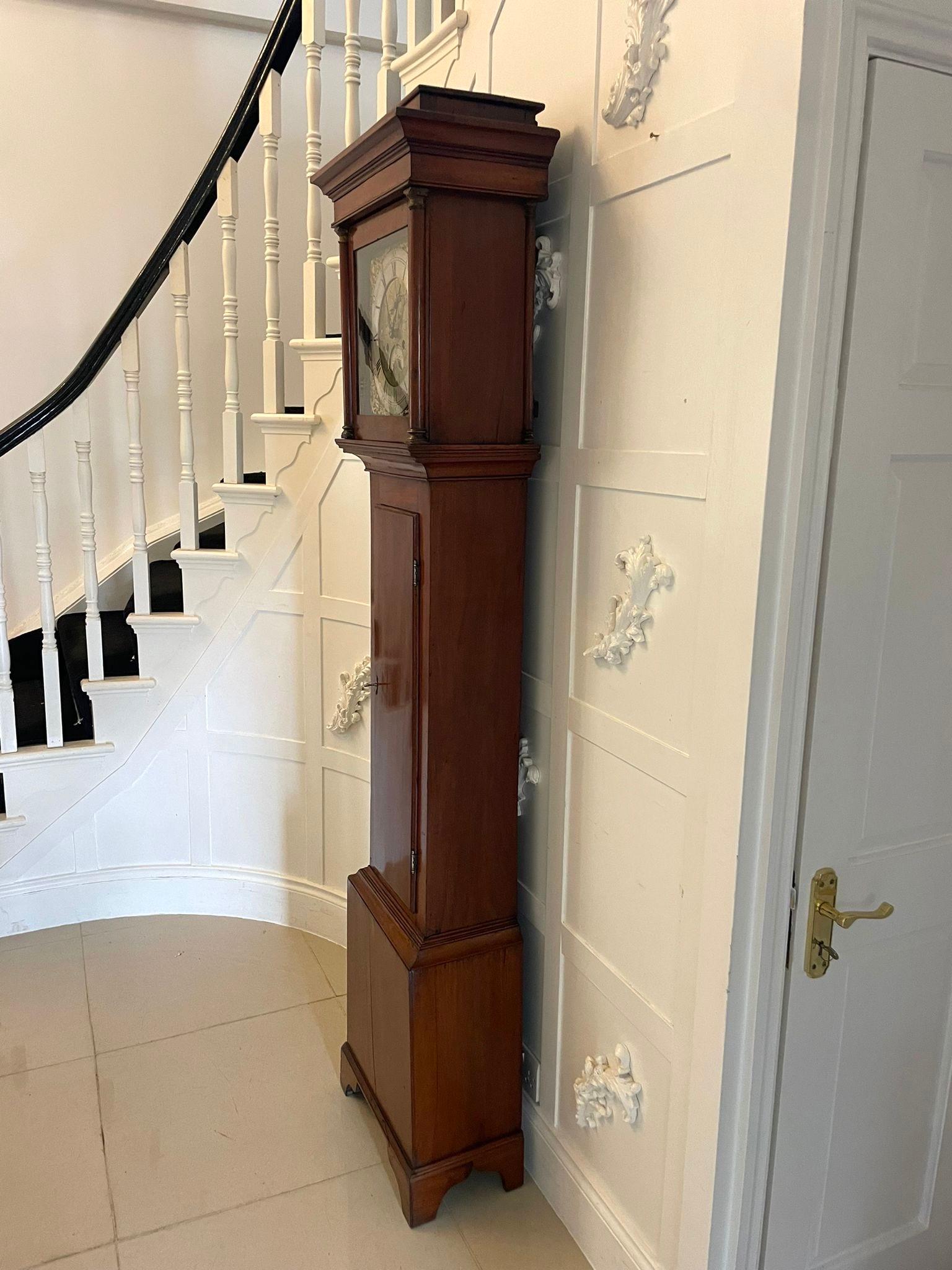 18th Century and Earlier Antique George III 18th Century Quality Brass Faced 8 Day Longcase Clock For Sale