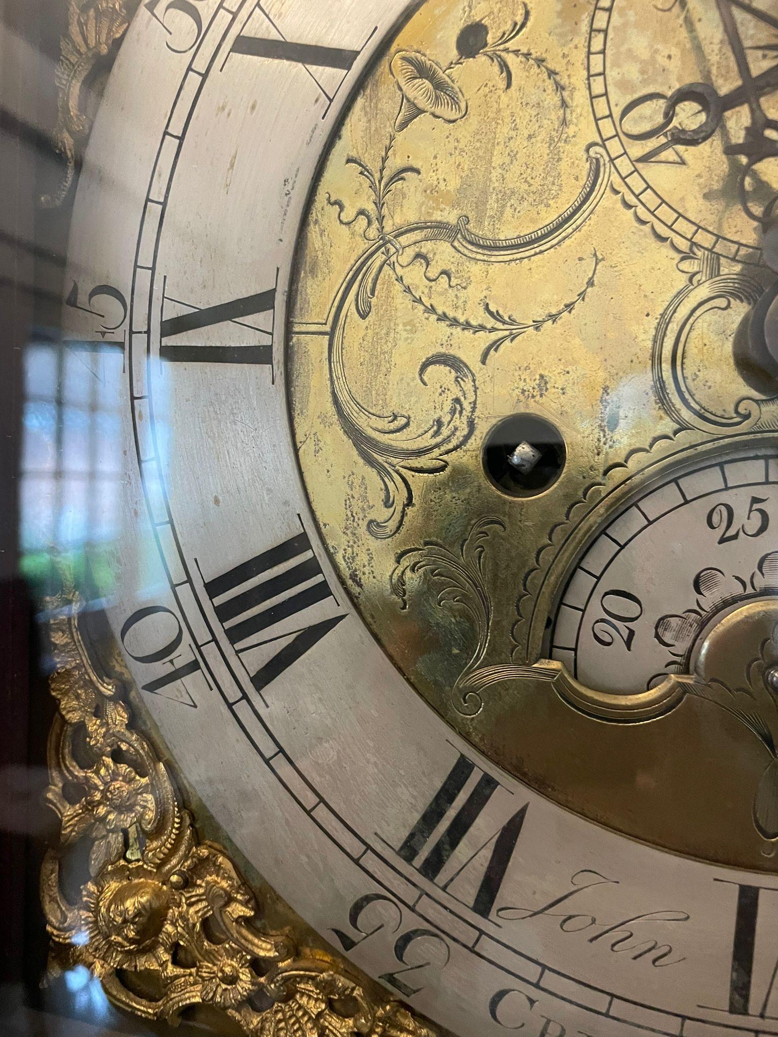 Antique George III 18th Century Quality Brass Faced 8 Day Longcase Clock For Sale 1