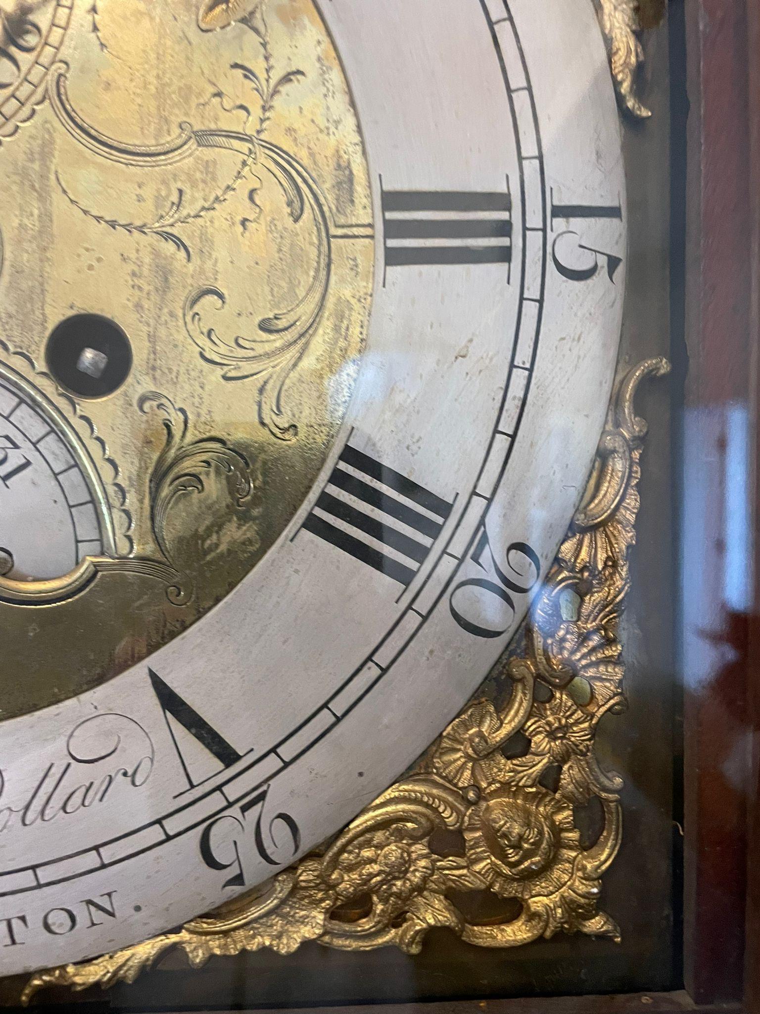 Antique George III 18th Century Quality Brass Faced 8 Day Longcase Clock For Sale 3