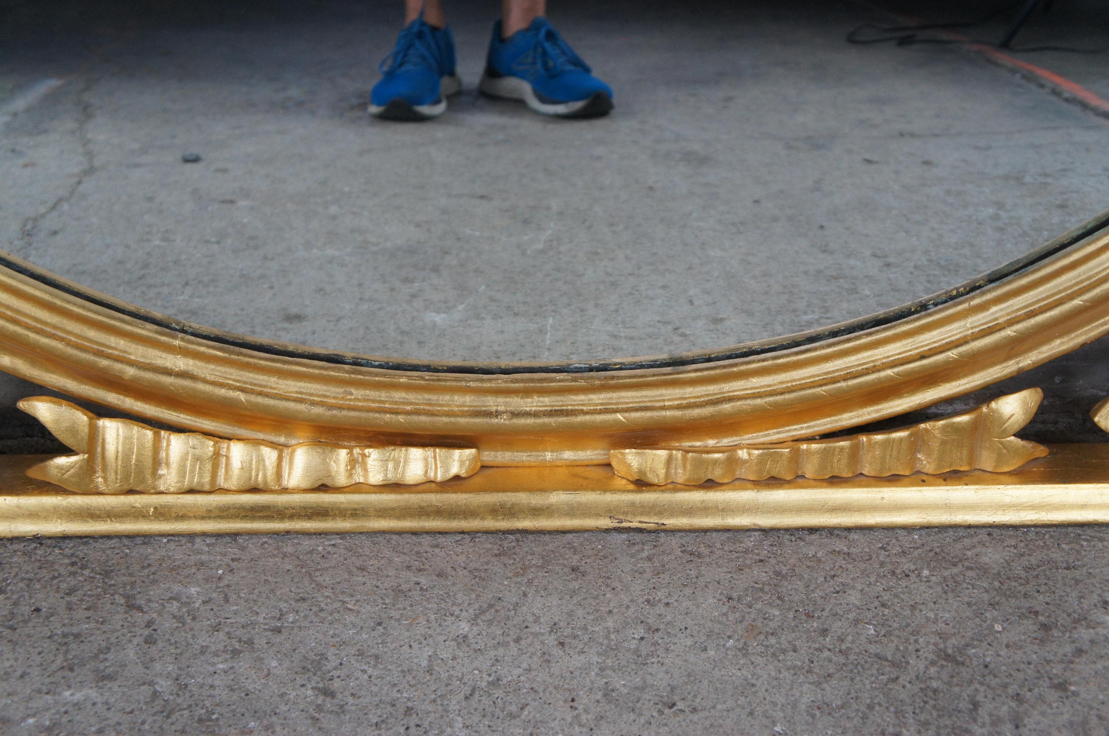 Antique George III Admiral Lord Nelson Rope & Tassel Giltwood Over Mantel Mirror For Sale 4