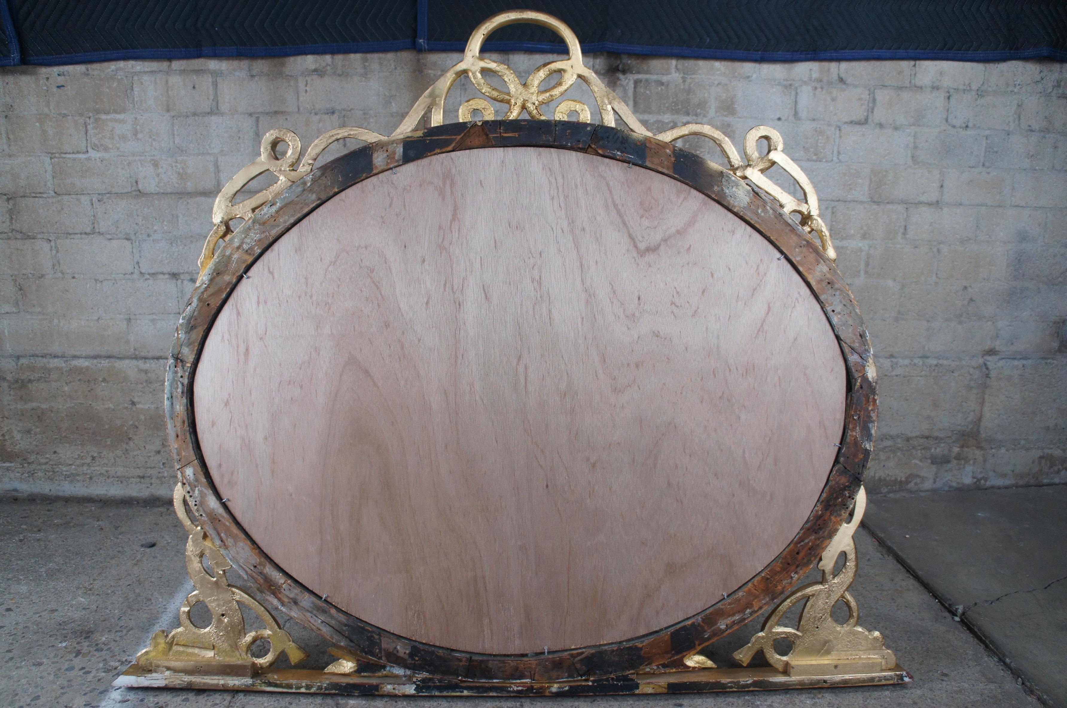 Antique George III Admiral Lord Nelson Rope & Tassel Giltwood Over Mantel Mirror For Sale 5