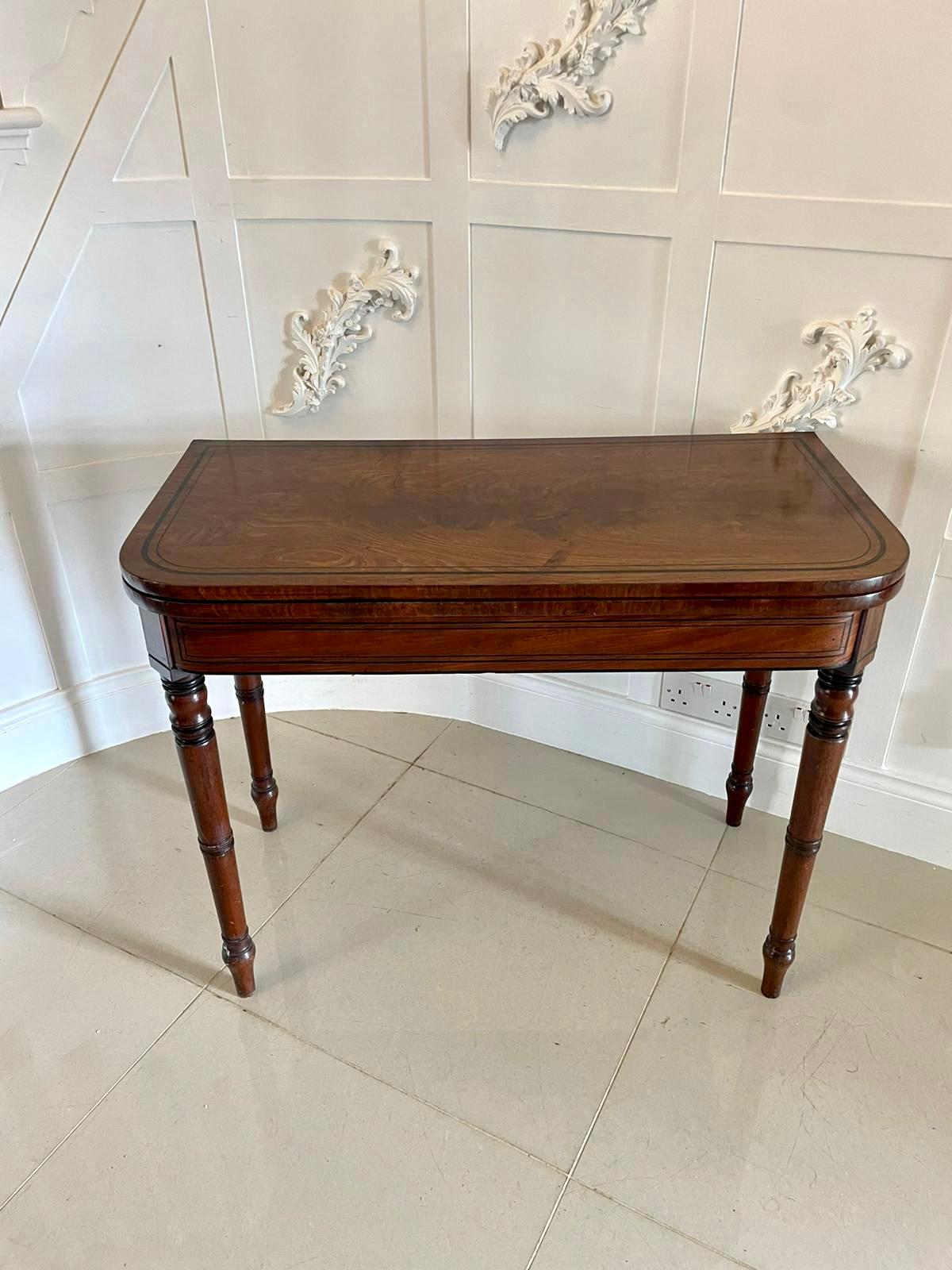 Antique George III Antique Mahogany Card/Side Table For Sale 3