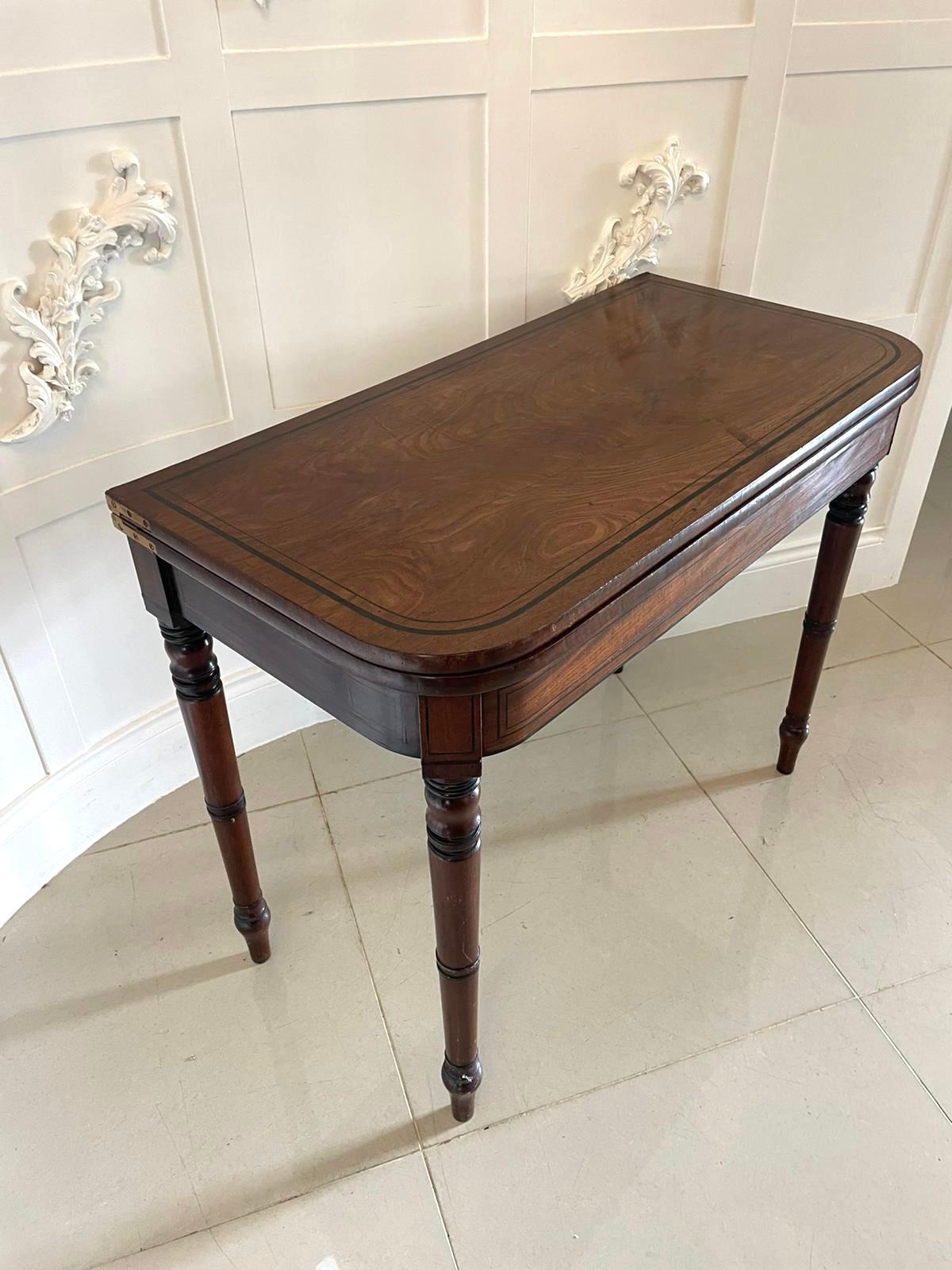 Antique George III Antique Mahogany Card/Side Table For Sale 5