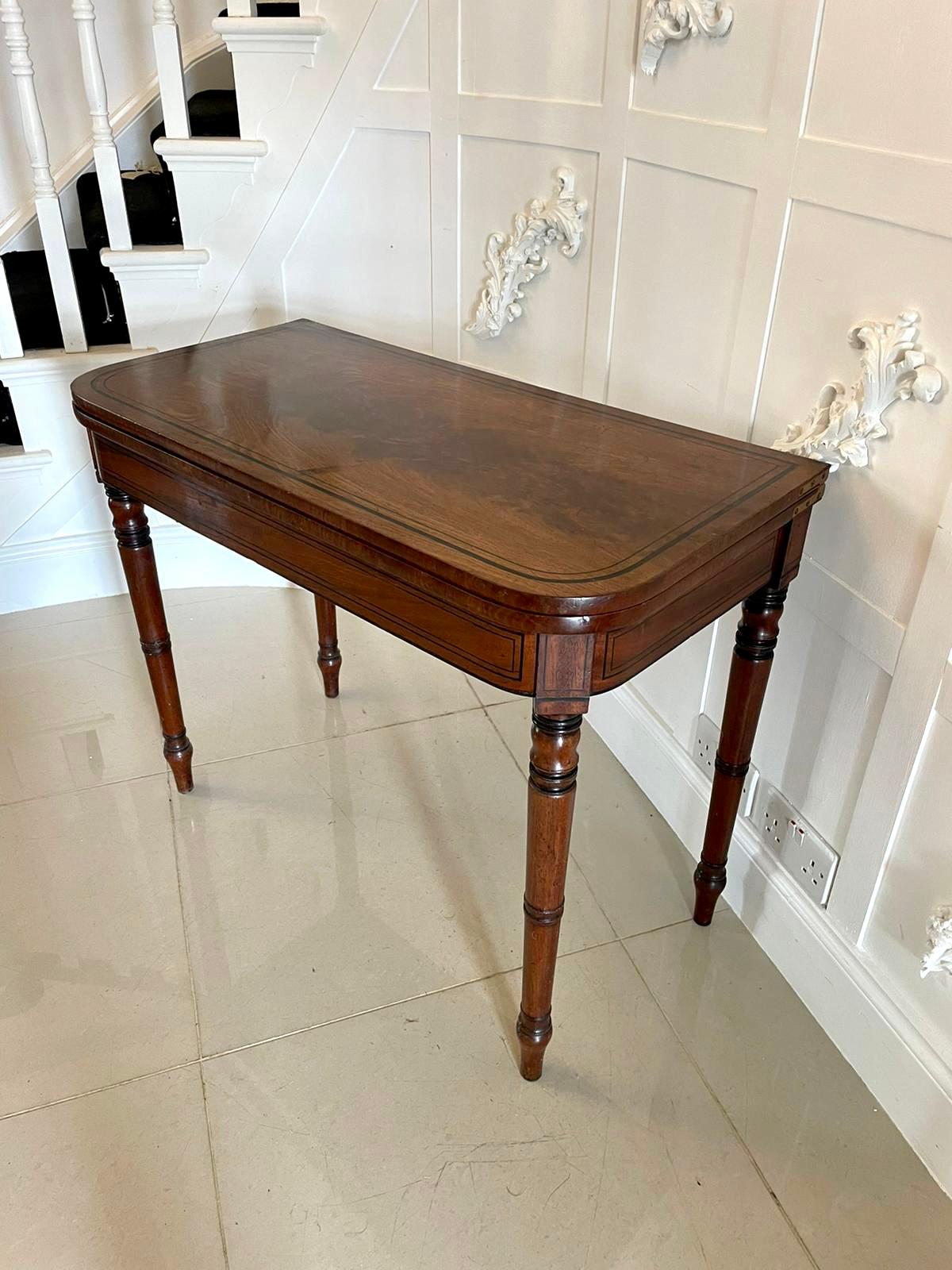 Antique George III Antique Mahogany Card/Side Table In Excellent Condition For Sale In Suffolk, GB