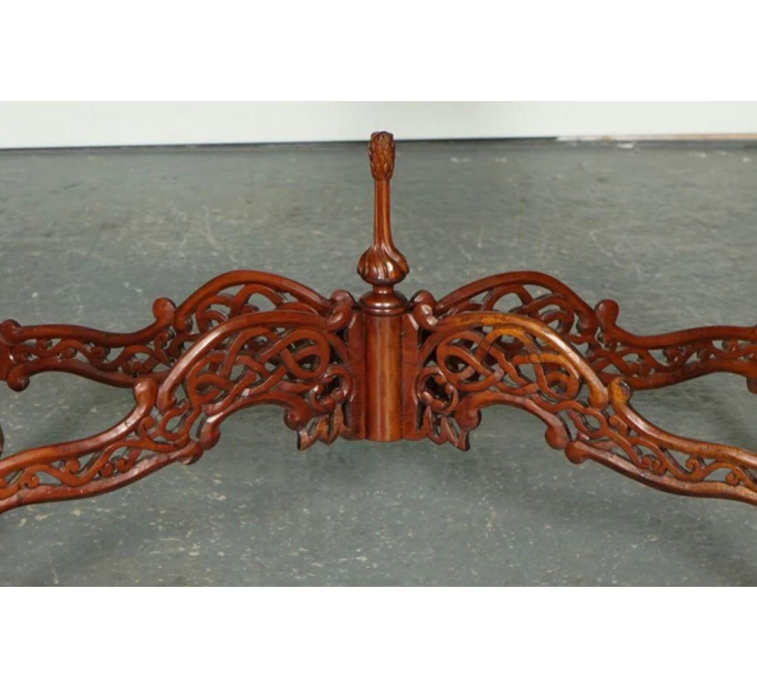 Hardwood Antique George III Chippendale Style Console Table For Sale