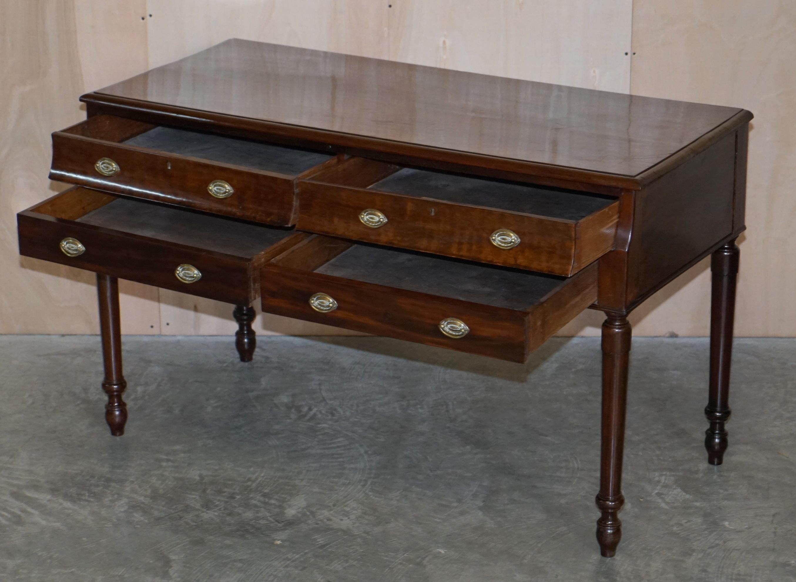 Antique George III circa 1780 Hardwood Georgian Irish Serving Table Four Drawers 12