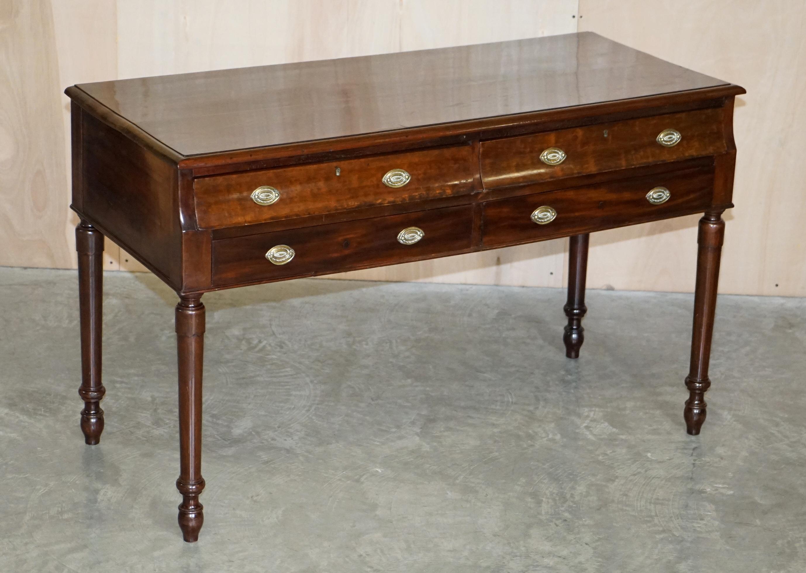 English Antique George III circa 1780 Hardwood Georgian Irish Serving Table Four Drawers