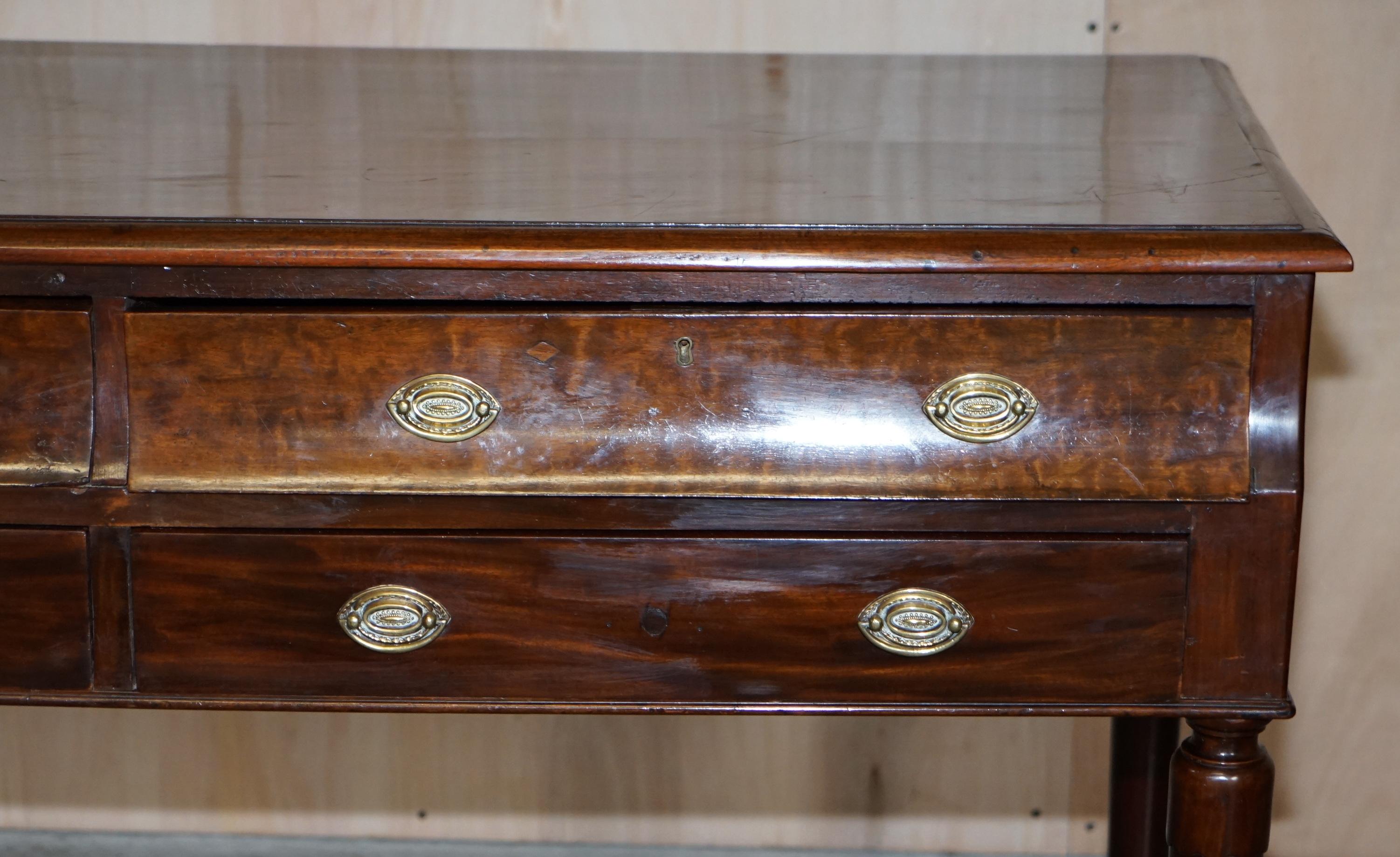 Antique George III circa 1780 Hardwood Georgian Irish Serving Table Four Drawers 3