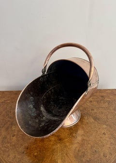Antique George III Copper Coal Scuttle