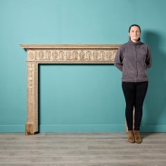 Antique George III English Pine Fire Surround