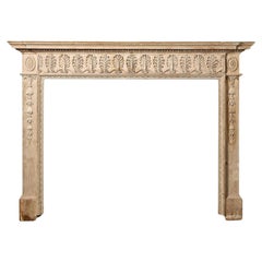 Antique George III English Pine Fire Surround