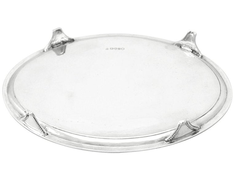 Antique George III English Sterling Silver Salver For Sale 4