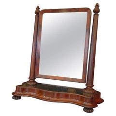 Antique George III Flame Mahogany Dressing Table Mirror, circa 1780
