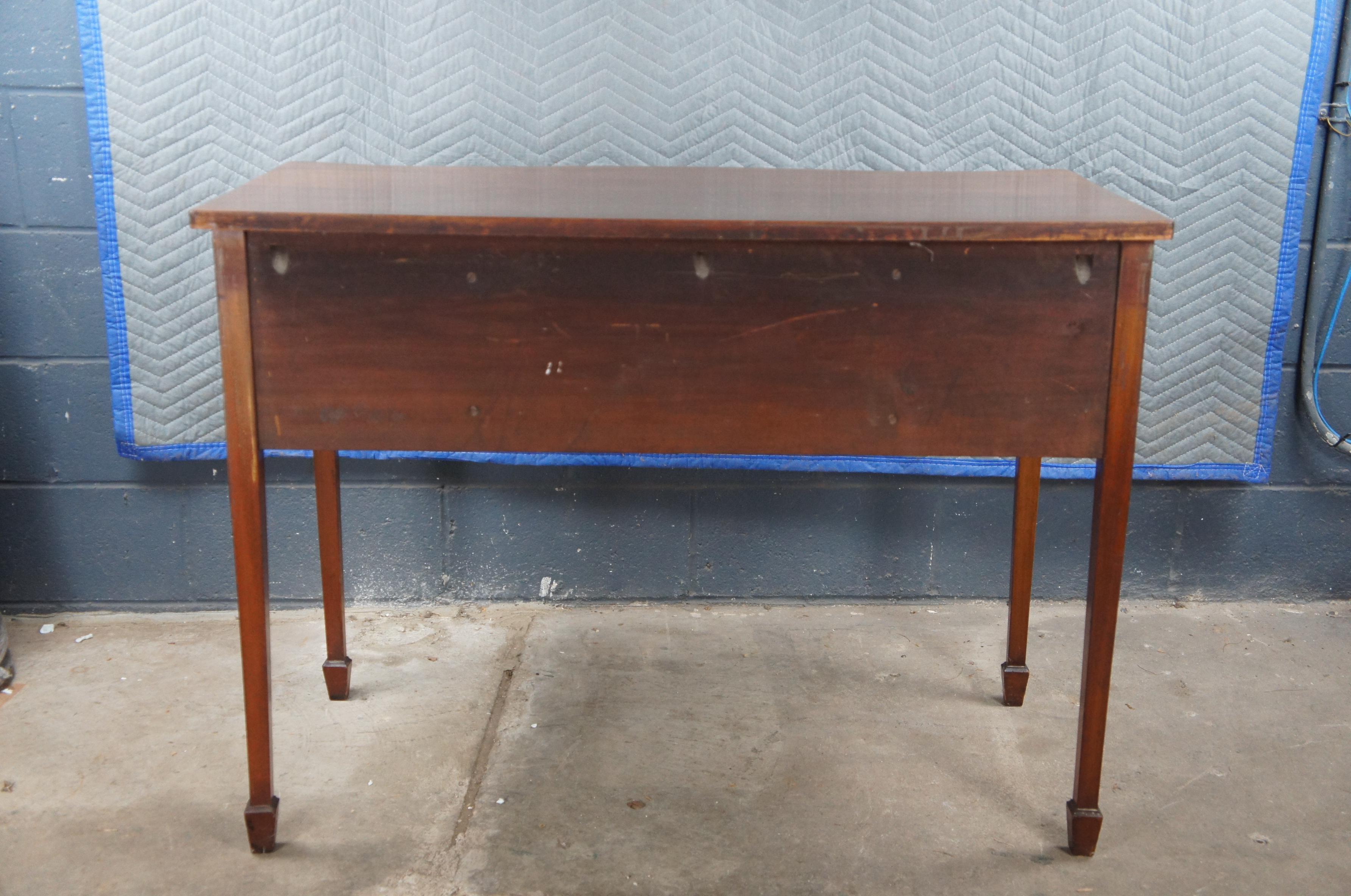 Antique George III Flame Mahogany Serpentine Buffet Sideboard Chest Writing Desk For Sale 6