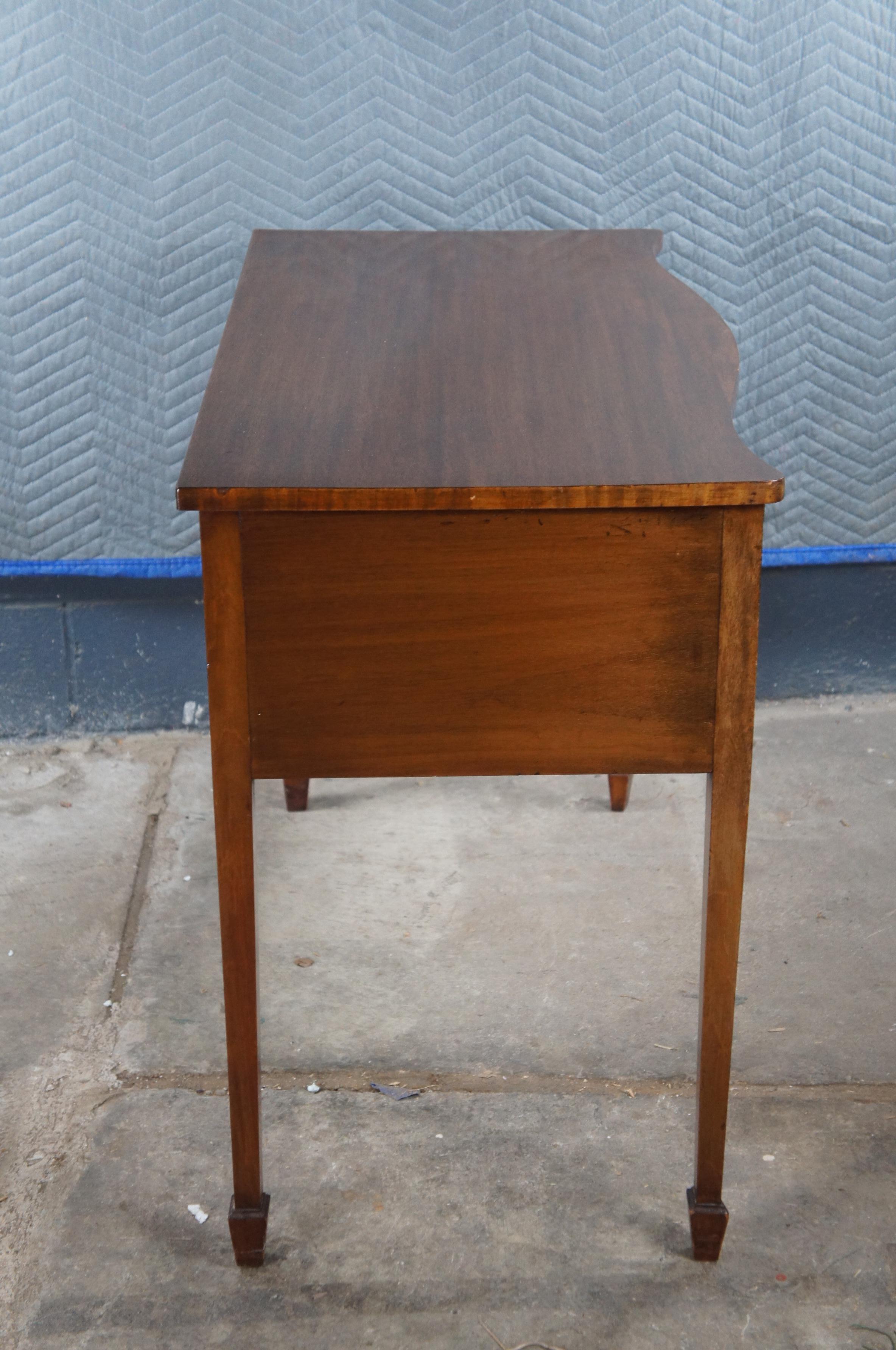 Antique George III Flame Mahogany Serpentine Buffet Sideboard Chest Writing Desk For Sale 7