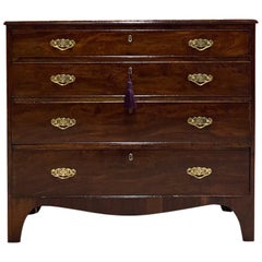Antique George III Flamed Mahogany Chest of Drawers, 19th Century, circa 1810