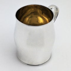 Antique George III Georgian Small Silver Mug 1765 Christening