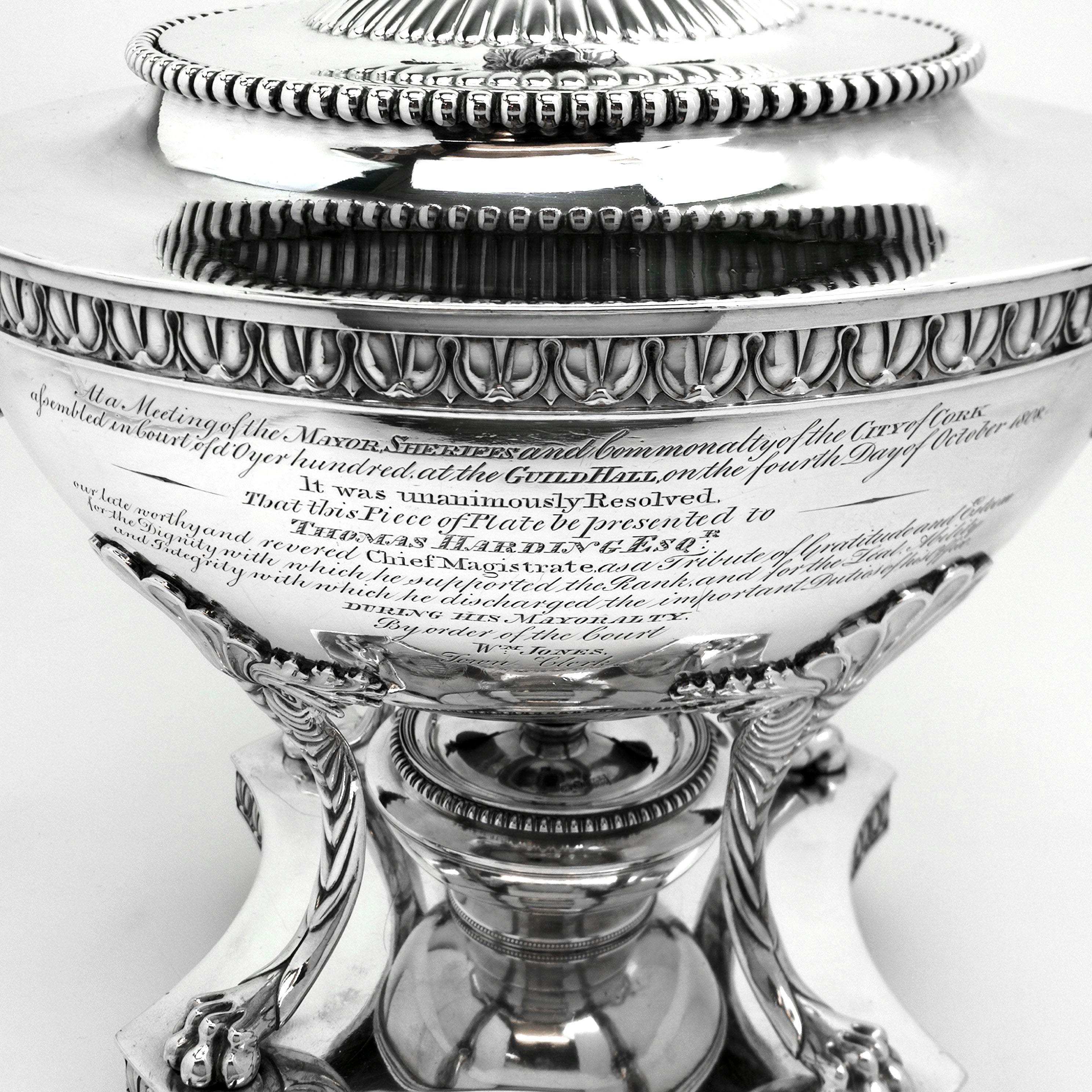 Antique George III Georgian Sterling Silver Tea Urn / Samovar, 1808 5