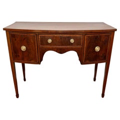 Antique George III Hepplewhite Bow Front Dressing Table Circa Early 1800s