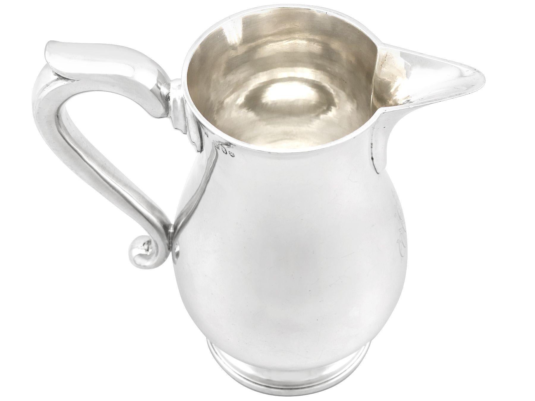 British Antique George III Irish Sterling Silver Beer / Water Jug For Sale