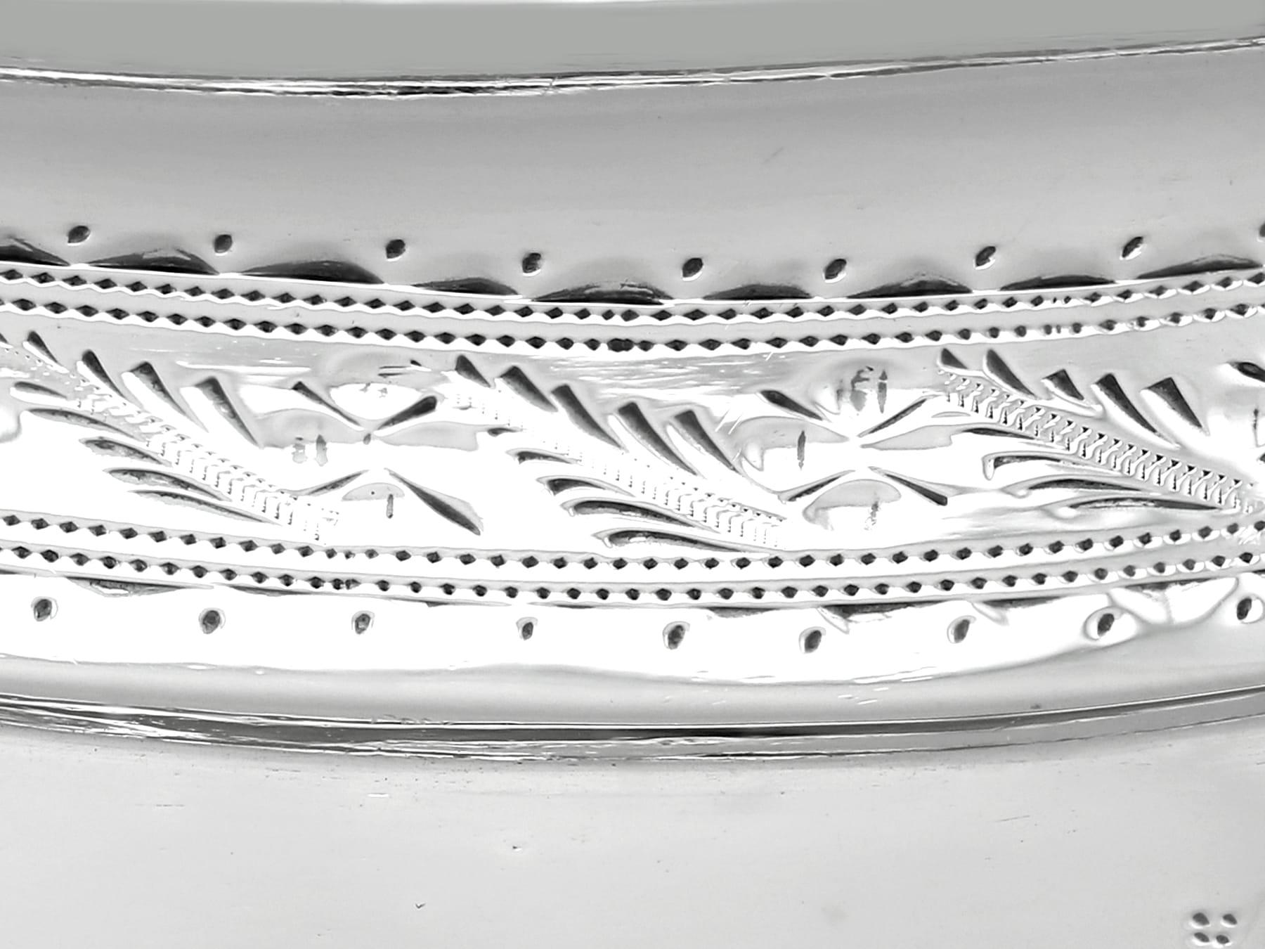 Antique George III Irish Sterling Silver Sugar Basket (1791) For Sale 6