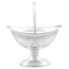 Antique George III Irish Sterling Silver Sugar Basket (1791)