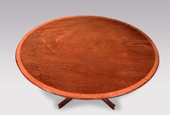 Antique George III mahogany and satinwood oval breakfast table