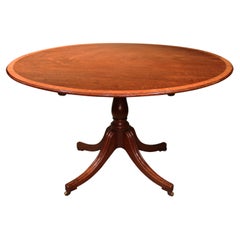 Used George III mahogany and satinwood oval breakfast table