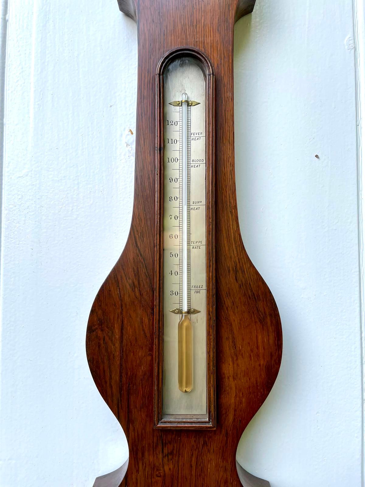 Antikes George III. Mahagoni- Banjo-Barometer im Zustand „Gut“ im Angebot in Suffolk, GB