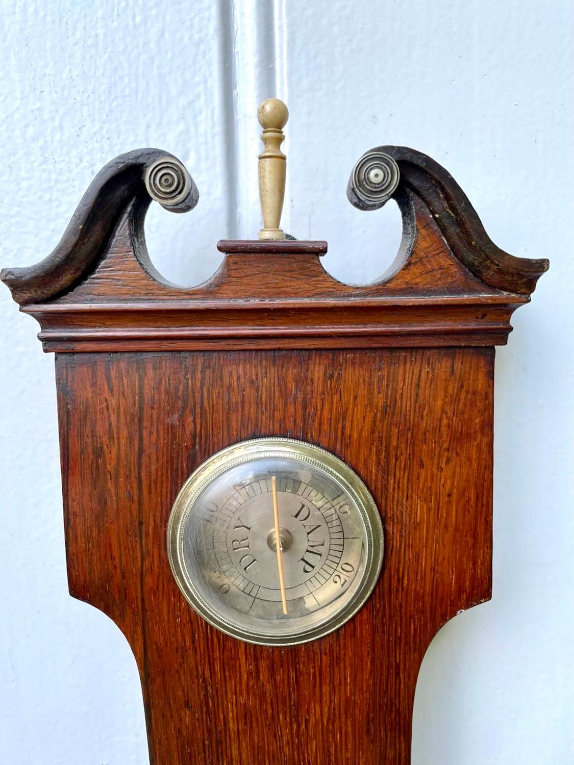 Antikes George III. Mahagoni- Banjo-Barometer im Angebot 3