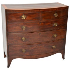 Antique George III Mahogany Bow Fronted Chest of Drawers