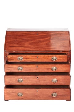 Antique George III Mahogany Bureau