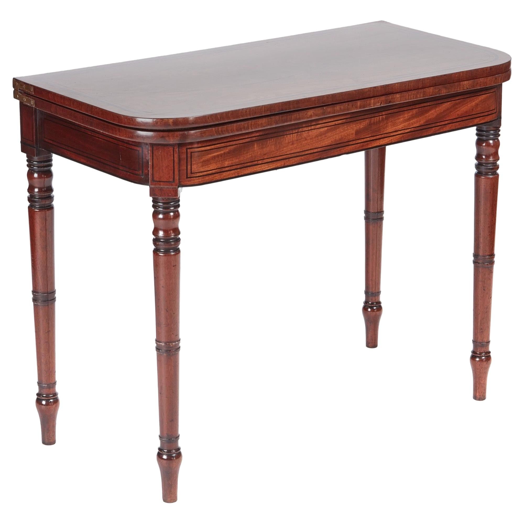 Antique George III Mahogany Card/Side Table For Sale