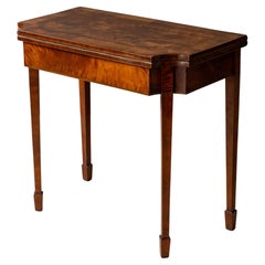 Mesa de cartas antigua de caoba Jorge III