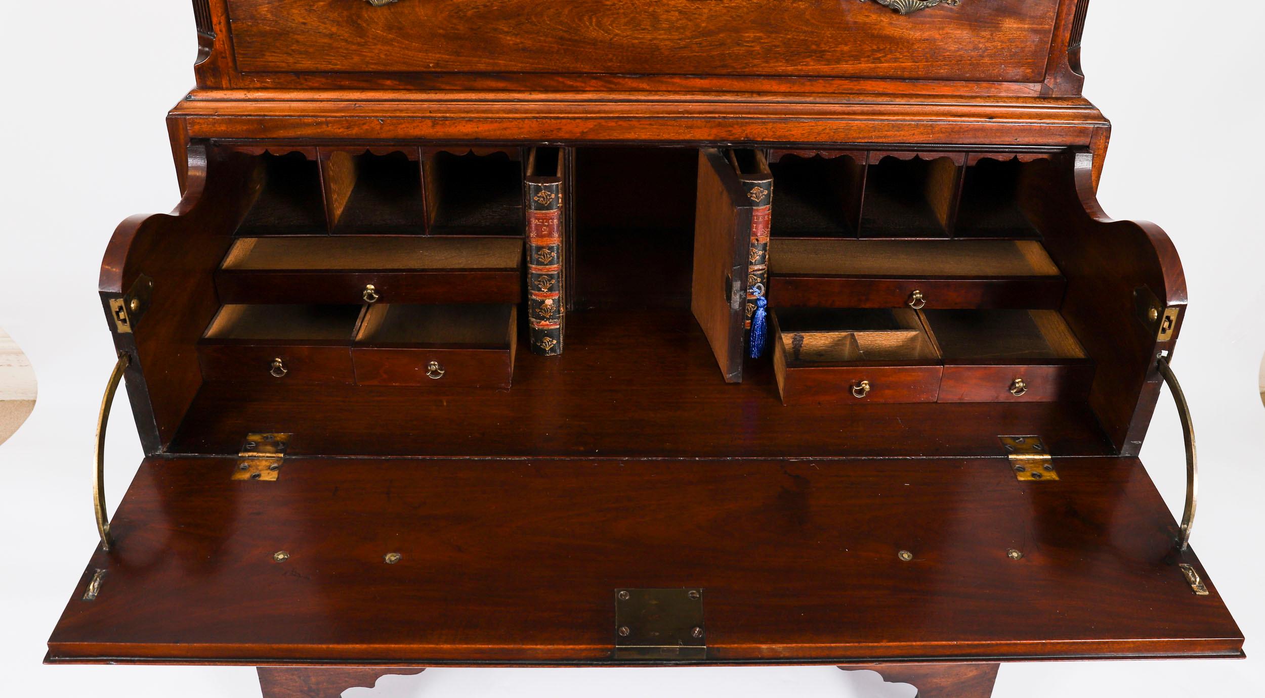 Antico cassettone in mogano di Giorgio III Secretaire XVIII secolo in vendita 6