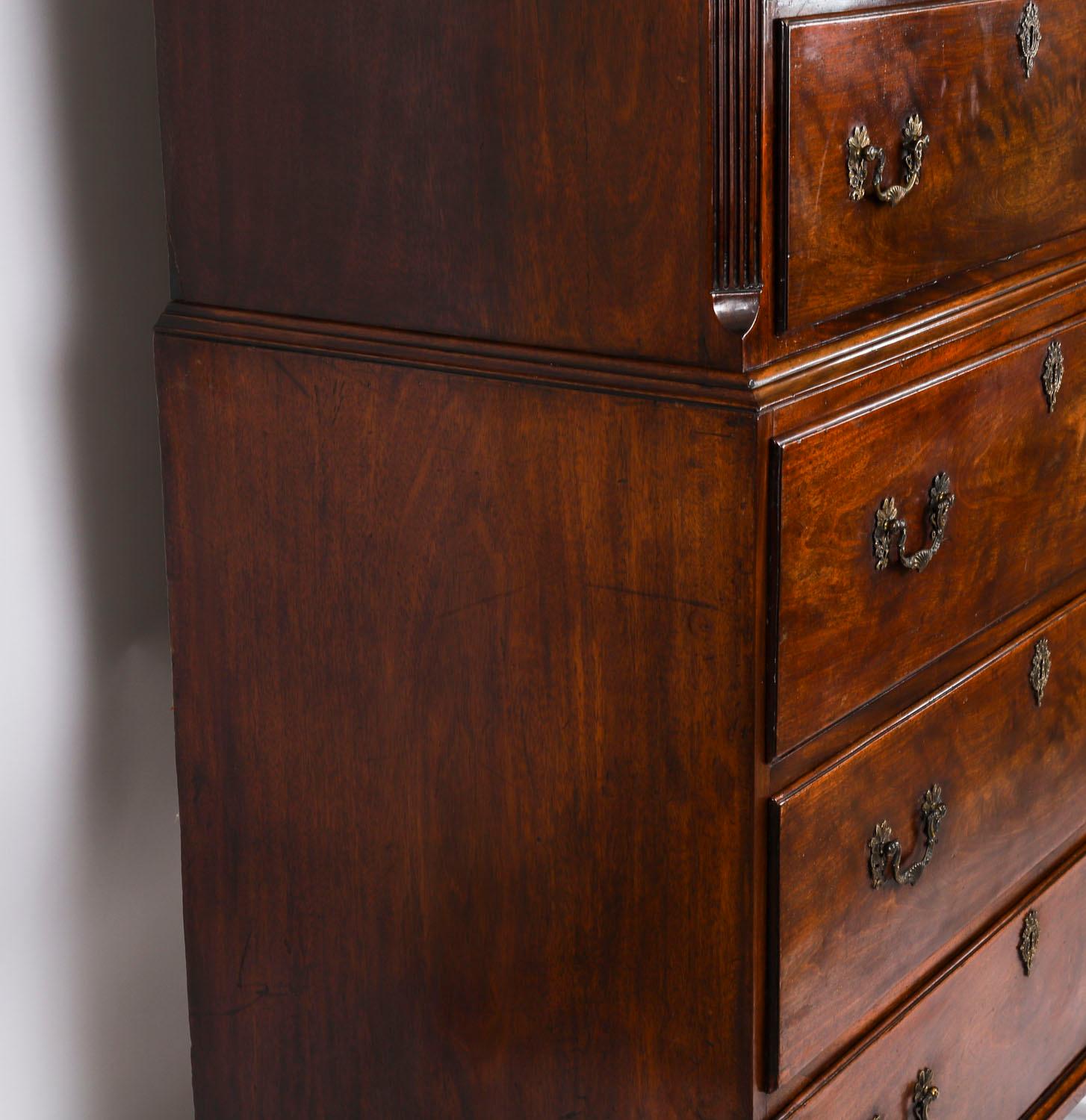 Antico cassettone in mogano di Giorgio III Secretaire XVIII secolo in vendita 10