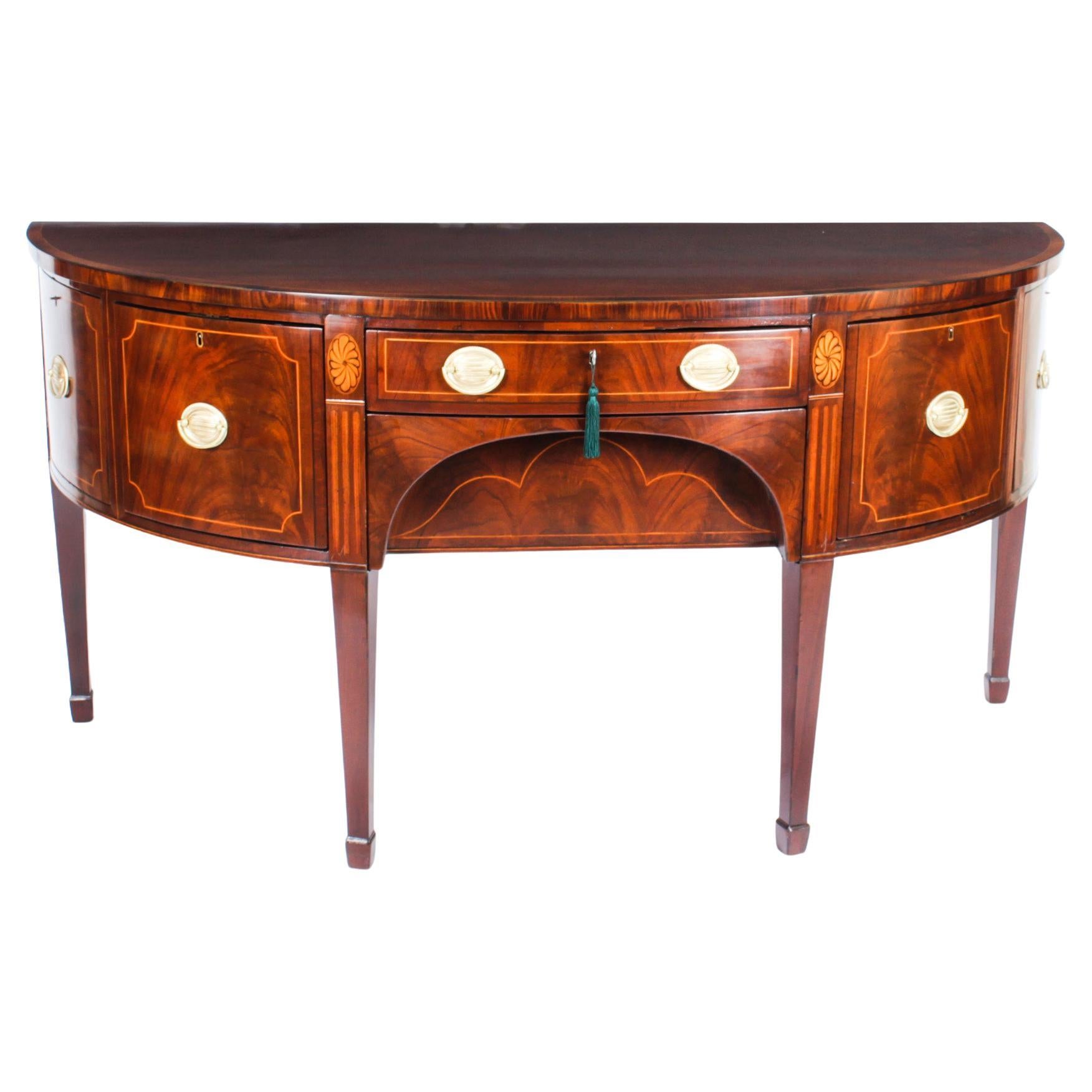 Antique George III Demi Lune Sideboard 18th Century