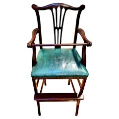 Antique George III Mahogany Doll’s Display Highchair