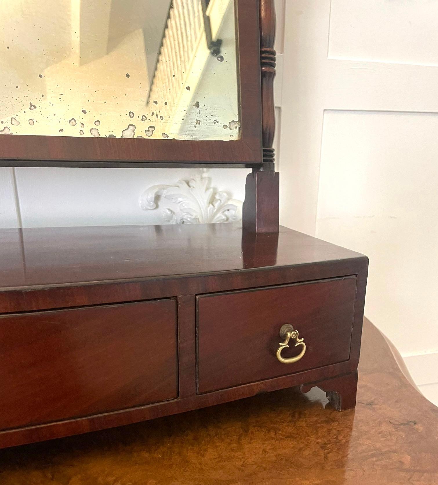 Antique George III Mahogany Dressing Table Mirror For Sale 2