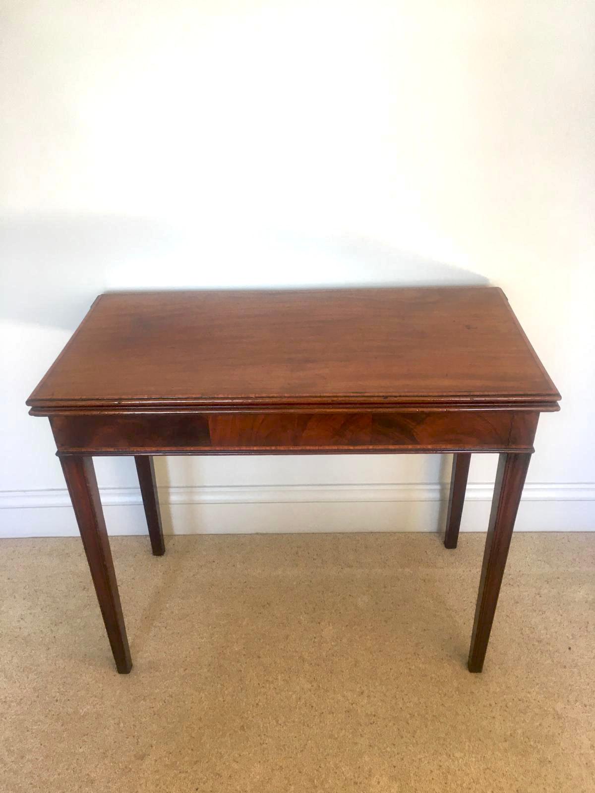 Other Antique George III Mahogany Inlaid Tea Table For Sale