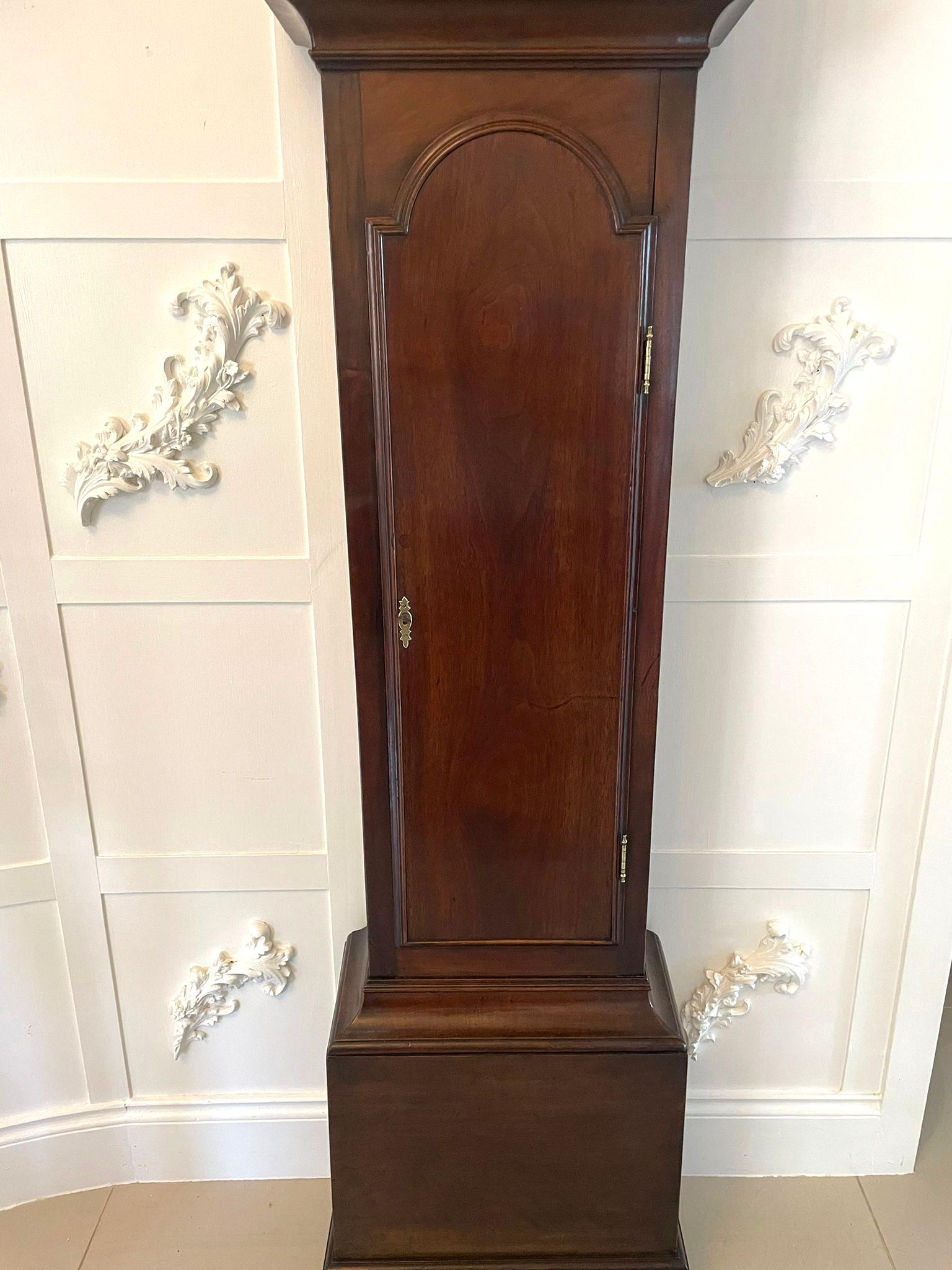 Antique George III Mahogany Longcase Clock Signed Charles Shuckburgh, London For Sale 4