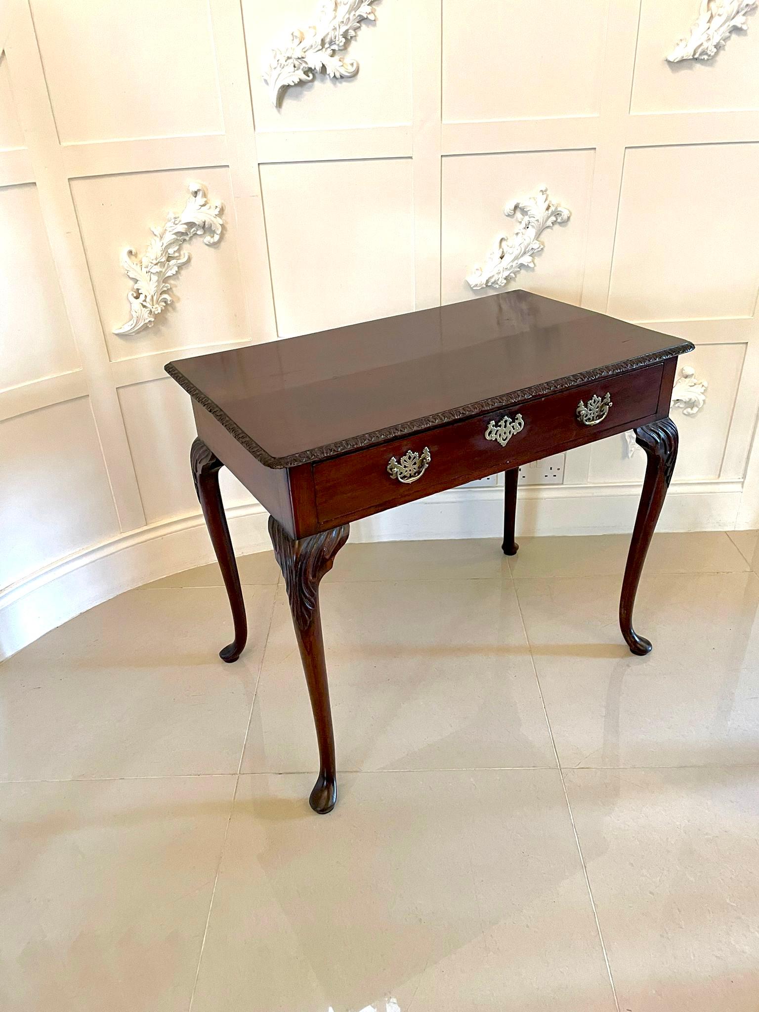 Antique George III Mahogany Side Table For Sale 5